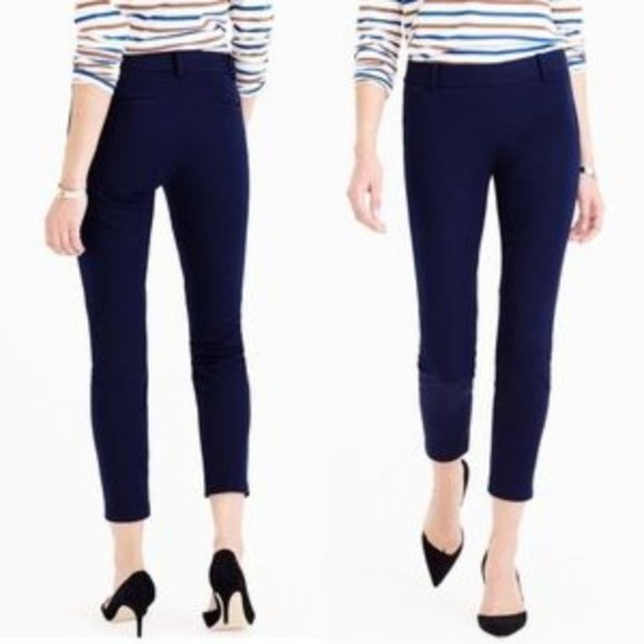 J. Crew Pants - J.Crew Minnie Pant Stretch Cotton Cropped Skinny Twill Dark Navy Blue 6